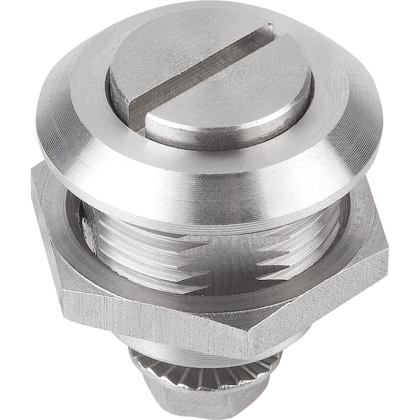 Quarter-Turn Lock, H=18, Stainless Steel 1.4305, Comp:Stainless Steel